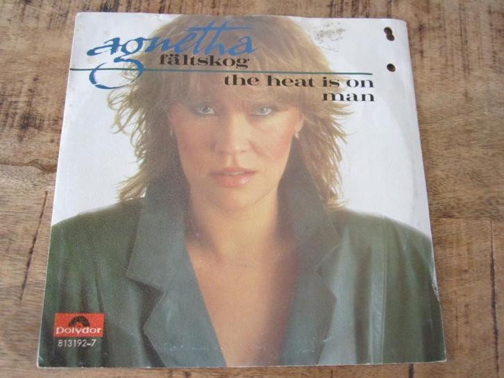 Single Agnetha Faltskog - The heat is on, Cd's en Dvd's, Vinyl Singles, Zo goed als nieuw, Single, Pop, 7 inch, Ophalen