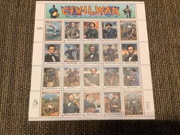 Postzegelvel Burgeroorlog USA beschikbaar voor biedingen