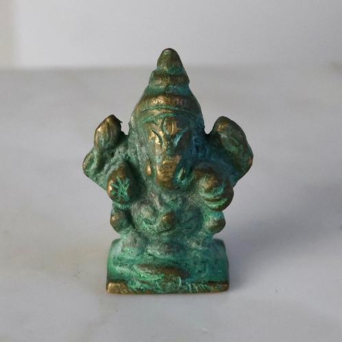 Miniatuurbeeldje van Ganesha – Messing – 4,2 cm – 55 g, Antiek en Kunst, Antiek | Koper en Brons, Koper, Ophalen of Verzenden