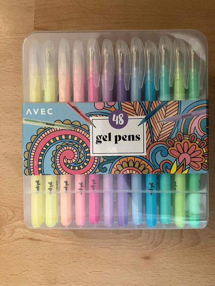 48 Gelpennen Neon & Pastel - 4 Sets Nieuw, Hobby en Vrije tijd, Tekenen, Nieuw, Overige typen, Ophalen of Verzenden