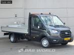 Ford Transit 170pk Open Laadbak Dubbellucht 3,5t Trekhaak Ai, Auto's, Bestelauto's, Stof, Euro 6, 4 cilinders, Zwart