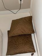 Panterprint Kussens 45x45, Huis en Inrichting, Woonaccessoires | Kussens, Ophalen of Verzenden, Zo goed als nieuw, Bruin, Vierkant
