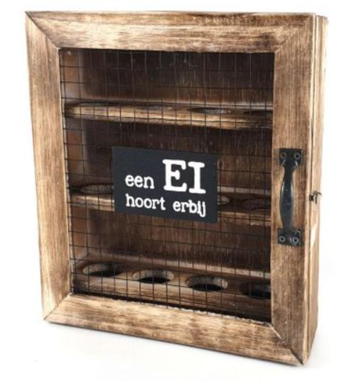 EIERENKAST / ei hoort erbij / hout, Huis en Inrichting, Woonaccessoires | Overige, Nieuw, Ophalen of Verzenden