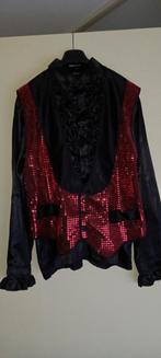 STROKEN BLOUSE MET GLITTER GILET MAAT 52., Kleding | Heren, Ophalen of Verzenden, Gedragen, Maat 52/54 (L)