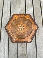 Vintage retro houten bakje opbergbakje houtsnijwerk, Ophalen of Verzenden, Zo goed als nieuw, Hout