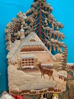 #kerst vintage dresdner pappe duitsland winterlandschap, Diversen, Kerst, Gebruikt, T, Ophalen of Verzenden, N