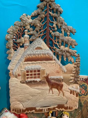#kerst vintage dresdner pappe duitsland winterlandschap beschikbaar voor biedingen