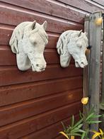 Tuinbeeld paardenhoofd 2 stuks beton, Tuin en Terras, Ophalen of Verzenden