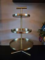 Gouden Etagere - 3 Lagen, Huis en Inrichting, Woonaccessoires | Etagères, Ophalen, Zo goed als nieuw