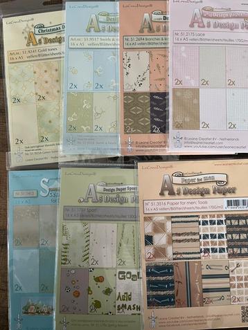 Leane Creatief designpapier A5 – €2,00 per pakje beschikbaar voor biedingen
