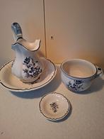 Oud lampetstel met bloemmotief, Ophalen of Verzenden