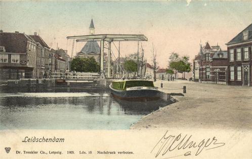 Leidschendam - brug boot - 1905 gelopen, Verzamelen, Ansichtkaarten | Nederland, Gelopen, Utrecht, Voor 1920, Verzenden