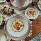 6 pers. Prachtig vintage servies ongebruikt oranje-groen, Ophalen, Zo goed als nieuw, Overige stijlen, Porselein
