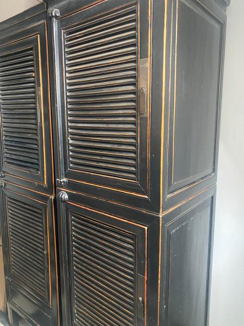 Vintage kleding kasten x2 zwart (Chinese style), Huis en Inrichting, Kasten | Kledingkasten, Gebruikt, 150 tot 200 cm, 50 tot 100 cm