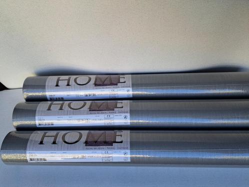 3 rollen ZILVER STREPEN STRUCTUUR BEHANG vliesbehang 755-11, Huis en Inrichting, Stoffering | Behang, minder dan 10 m², Ophalen of Verzenden