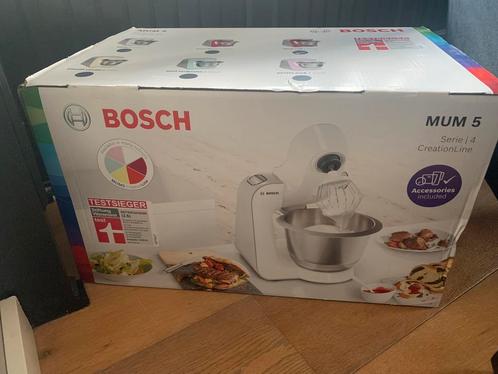 Bosch Mum 5 keukenmachine —-NIEUW—-, Witgoed en Apparatuur, Keukenmixers, Nieuw, 3 tot 4 liter, 3 snelheden of meer, Vaatwasserbestendig