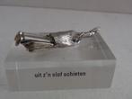 Miniatuur zilver S13a mAN SLOF zilveren miniaturen gezegde, Antiek en Kunst, Ophalen of Verzenden, Zilver