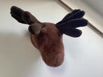Knuffel eland hoofd voor aan de muur, Ophalen of Verzenden, Zo goed als nieuw, Overige typen