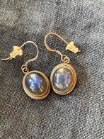 Zilveren Oorbellen met Maansteen, Blauw, Ophalen of Verzenden, Met edelsteen, Zilver