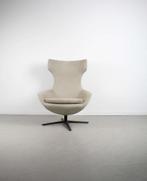 1xLeolux Caruzzo PLUS Fauteuil+Hocker Grijs Gemeleerd  Zwart, Huis en Inrichting, Fauteuils, Niet ingevuld, Stof, Niet ingevuld
