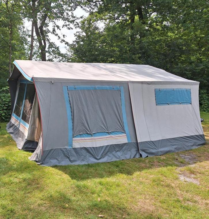 Mooie vouwwagen scout economic + luifel 6pers in goede staat, Caravans en Kamperen, Tenten, tot en met 6, Gebruikt, Ophalen