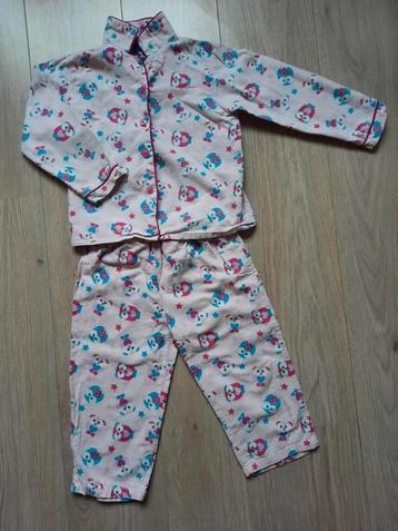 Warme Roze Flanellen Meisjes Pyjama Maat 116 beschikbaar voor biedingen