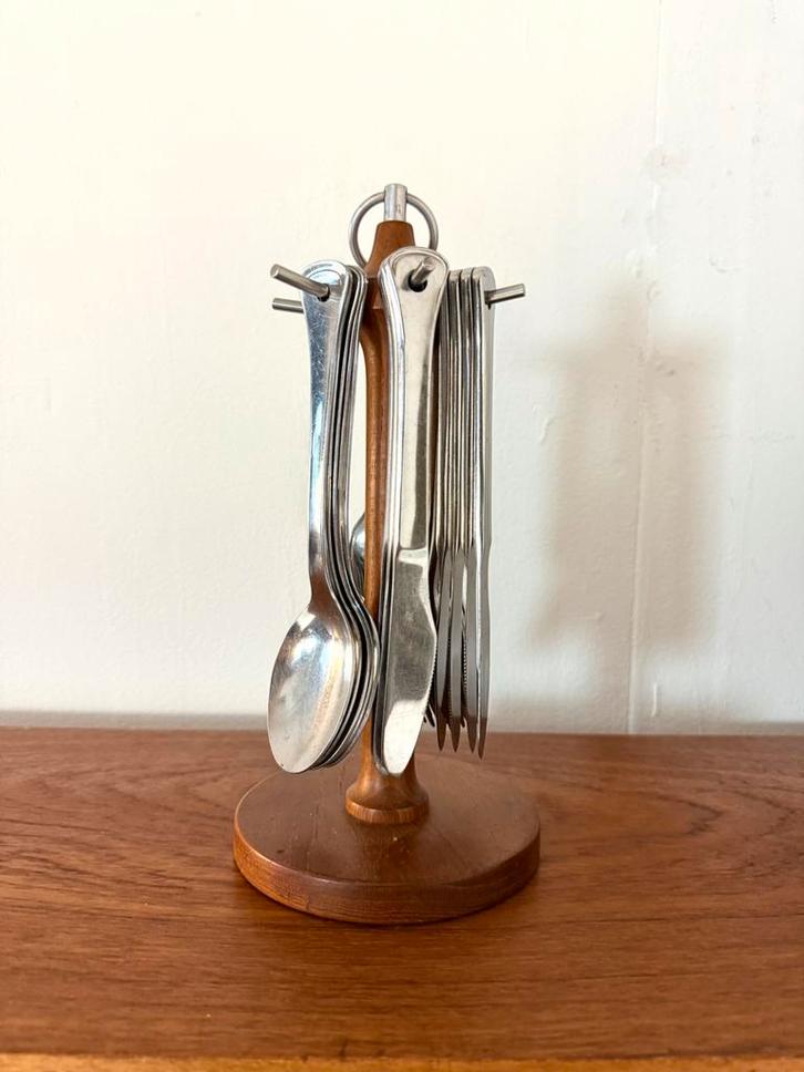 Vintage Deense Frigast RVS pantry bestek spindel ‘60, Huis en Inrichting, Keuken | Bestek, Zo goed als nieuw, Bestekset, Rvs of Chroom
