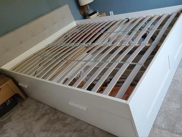 Ikea Brimnes bedframe met lades en lattenbodems - afbeelding 3