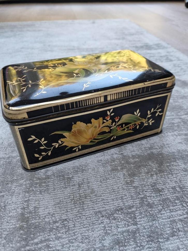 Vintage Beschilderde Koektrommel, Antiek en Kunst, Antiek | Woonaccessoires, Ophalen of Verzenden