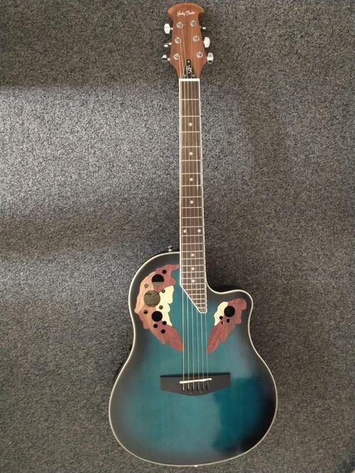 Harley Benton HBO-850 Classic Blue, Muziek en Instrumenten, Snaarinstrumenten | Gitaren | Akoestisch, Zo goed als nieuw, Western- of Steelstringgitaar