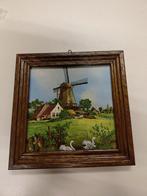 Vintage Royal Schwabap Tegeltableau met Molen, Ophalen of Verzenden