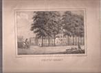 Zeist -De Bilt Huize Weltevreden Litho door T.Soeterik 1829, Antiek en Kunst, Ophalen of Verzenden