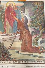 Oude Rk Schoolplaten 70 x 40  1925-58 bijbelse Personen, Ophalen of Verzenden, Geschiedenis