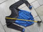 Gympakje/ turnpakje lange mouw zwart/blauw/ glitters, Kindermaat 146 t/m 176, Ophalen of Verzenden, Zo goed als nieuw, Materiaal