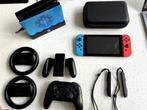 nintendo switch console en accessoires, Spelcomputers en Games, Met 2 controllers, Gebruikt, Ophalen of Verzenden, Switch Original