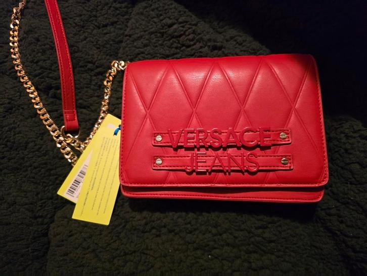 Versace Jeans Rode Schoudertas, Sieraden, Tassen en Uiterlijk, Tassen | Damestassen, Nieuw, Schoudertasje, Rood, Ophalen of Verzenden