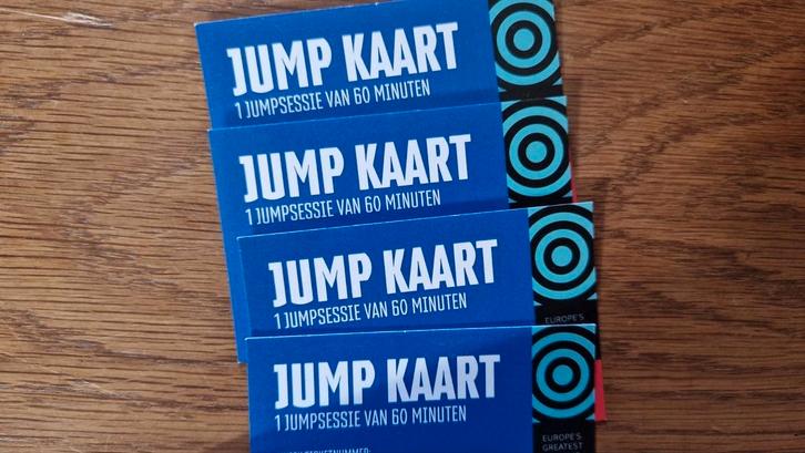 4 tickets trampolinepark Amersfoort, Tickets en Kaartjes, Overige Tickets en Kaartjes
