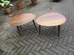 Deens massief teakhout design bijzet tafels, in ei vorm, Ophalen, Huis en Inrichting