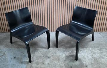 2 x Studio Parade design stoelen zwart hout Lente Fauteuil  beschikbaar voor biedingen