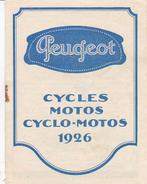 Peugeot 1926 fiets motor cyclo moto brochure, Motoren, Handleidingen en Instructieboekjes, Overige merken