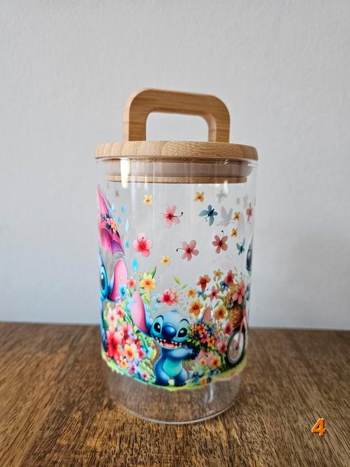 Cashstuffing spaarpot voorraadpot snoeppot stitch fiets, Verzamelen, Spaarpotten, Nieuw, Ophalen of Verzenden