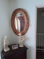 Barok spiegel met geslepen glas ovaal, Antiek en Kunst, Antiek | Spiegels, Ophalen of Verzenden, Ovaal