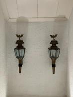 2 antieke wandlamp, koetsierslamp met adelaar, Ophalen