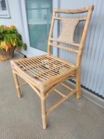 🪑🤎Vintage Bamboe Rotan Stoel, Huis en Inrichting, Ophalen, Bruin, Vintage, Riet of Rotan