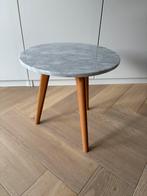 Woood bijzettafel grijs marmer 40cm, Huis en Inrichting, Tafels | Bijzettafels, Ophalen, Minder dan 55 cm, Rond, Zo goed als nieuw