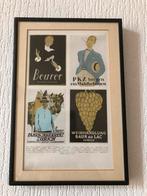 Ingelijste reclames 1900-1950, set van 4, Antiek en Kunst, Kunst | Tekeningen en Foto's, Ophalen of Verzenden