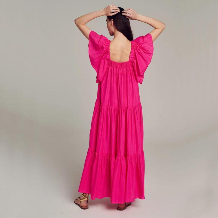 * Devotion 36 * NIEUW maxi dress, lange jurk, musthave!, Kleding | Dames, Jurken, Nieuw, Maat 36 (S), Roze, Onder de knie, Ophalen of Verzenden