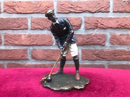 Weens brons: golf-pro uit vroegere tijden, Antiek en Kunst, Kunst | Beelden en Houtsnijwerken, Ophalen of Verzenden