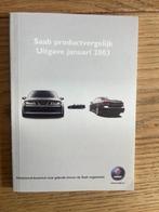 Saab productvergelijk 2003 autofolder 93 9-3 9 3, Ophalen of Verzenden, Zo goed als nieuw, Overige merken