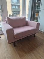 Lichtroze loveseat, Ophalen, Gebruikt, 75 tot 100 cm